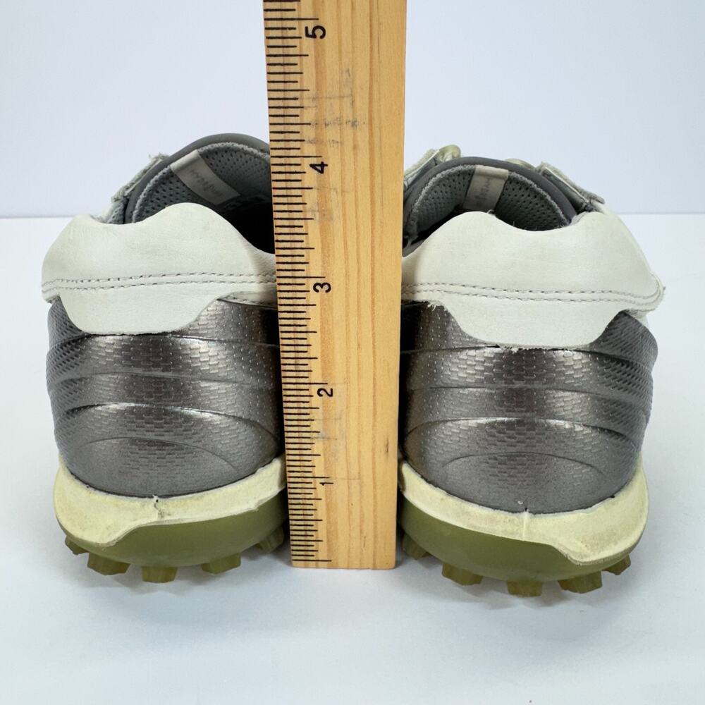 ECCO Biom Hybrid Hydromax Spikeless Golf Shoes Men Size 7 White Gray Yak Leather - Picture 6 of 11